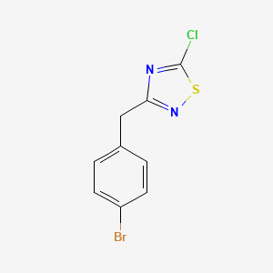 molecular formula C9H6BrClN2S B1439669 3-[(4-Bromophenyl)methyl]-5-chloro-1,2,4-thiadiazole CAS No. 1221342-57-9