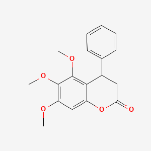 5,6,7-Trimethoxy-4-phenyl-3,4-dihydro-2H-1-benzopyran-2-one