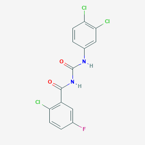 2-Chloro-N-[(3,4-dichlorophenyl)carbamoyl]-5-fluorobenzamide