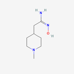 molecular formula C8H17N3O B1439673 (1E)-N'-Hydroxy(1-methylpiperidin-4-yl)ethanimidamide CAS No. 1217885-76-1