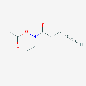 molecular formula C10H13NO3 B14396830 N-(Acetyloxy)-N-(prop-2-en-1-yl)pent-4-ynamide CAS No. 87842-64-6