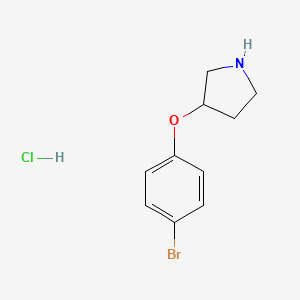 molecular formula C10H13BrClNO B1439684 3-(4-溴苯氧基)吡咯烷盐酸盐 CAS No. 28491-03-4