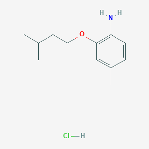 molecular formula C12H20ClNO B1439698 2-(Isopentyloxy)-4-methylaniline hydrochloride CAS No. 1185295-20-8
