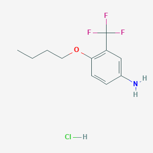 molecular formula C11H15ClF3NO B1439699 4-Butoxy-3-(trifluoromethyl)aniline hydrochloride CAS No. 1185295-63-9