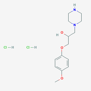 molecular formula C14H24Cl2N2O3 B1439709 1-(4-甲氧基苯氧基)-3-哌嗪-1-基-丙烷-2-醇二盐酸盐 CAS No. 64966-35-4