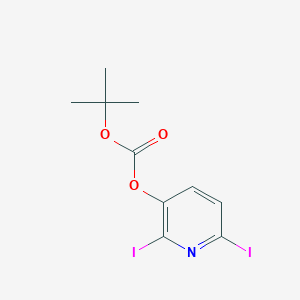 molecular formula C10H11I2NO3 B1439714 叔丁基 2,6-二碘吡啶-3-基碳酸酯 CAS No. 1138444-12-8