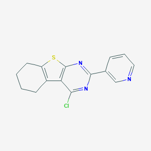 molecular formula C15H12ClN3S B143972 4-氯-2-吡啶-3-基-5,6,7,8-四氢[1]苯并噻吩并[2,3-d]嘧啶 CAS No. 128277-24-7