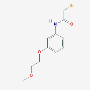 molecular formula C11H14BrNO3 B1439729 2-溴-N-[3-(2-甲氧基乙氧基)苯基]乙酰胺 CAS No. 1138442-57-5