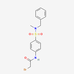 molecular formula C16H17BrN2O3S B1439730 N-(4-{[苄基(甲基)氨基]磺酰基}苯基)-2-溴乙酰胺 CAS No. 1138445-63-2