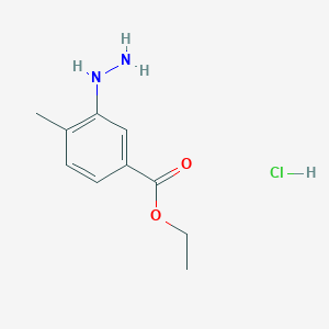 molecular formula C10H15ClN2O2 B1439736 3-肼基-4-甲基苯甲酸乙酯盐酸盐 CAS No. 1185302-10-6