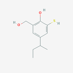 4-(Butan-2-yl)-2-(hydroxymethyl)-6-sulfanylphenol