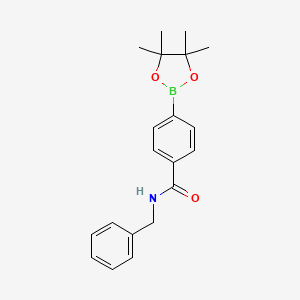molecular formula C20H24BNO3 B1439763 N-苄基-4-(4,4,5,5-四甲基-1,3,2-二氧杂硼环-2-基)苯甲酰胺 CAS No. 1073353-57-7