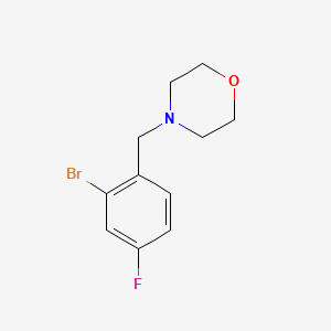molecular formula C11H13BrFNO B1439767 4-(2-Bromo-4-fluorobenzyl)morpholine CAS No. 1086600-40-9
