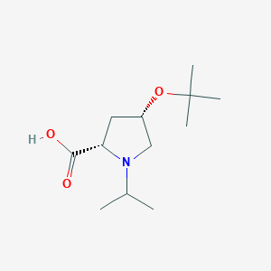 molecular formula C12H23NO3 B1439772 (2S,4S)-4-tert-Butoxy-1-isopropyl-proline CAS No. 1263078-26-7
