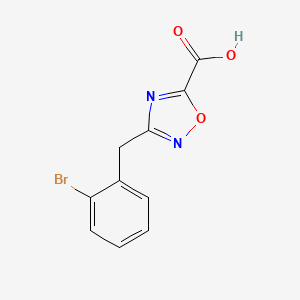 molecular formula C10H7BrN2O3 B1439776 3-(2-Bromobenzyl)-1,2,4-oxadiazole-5-carboxylic acid CAS No. 1216634-75-1