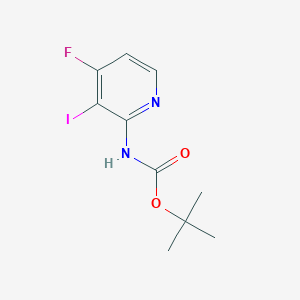 molecular formula C10H12FIN2O2 B1439783 (4-氟-3-碘-吡啶-2-基)-氨基甲酸叔丁酯 CAS No. 1237535-77-1