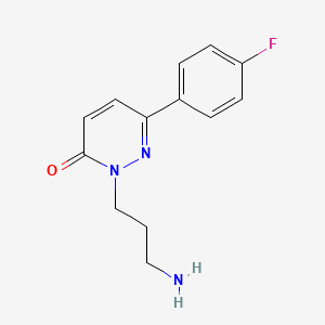 molecular formula C13H14FN3O B1439785 2-(3-氨基丙基)-6-(4-氟苯基)嘧啶嗪-3(2H)-酮 CAS No. 1181312-72-0
