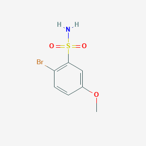 molecular formula C7H8BrNO3S B1439786 2-溴-5-甲氧基苯-1-磺酰胺 CAS No. 749253-03-0