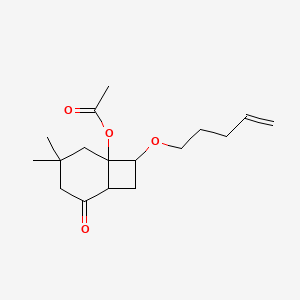 3,3-Dimethyl-5-oxo-8-[(pent-4-en-1-yl)oxy]bicyclo[4.2.0]octan-1-yl acetate