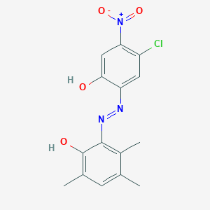 4-Chloro-6-[2-(2-hydroxy-3,5,6-trimethylphenyl)hydrazinylidene]-3-nitrocyclohexa-2,4-dien-1-one