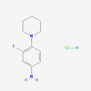 molecular formula C11H16ClFN2 B1439802 3-氟-4-哌啶基苯胺盐酸盐 CAS No. 1245569-19-0