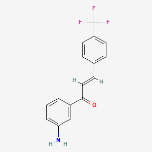 molecular formula C16H12F3NO B1439803 1-(3-氨基苯基)-3-[4-(三氟甲基)苯基]丙-2-烯-1-酮 CAS No. 1217212-57-1
