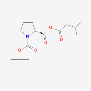 molecular formula C15H25NO5 B1439804 1-叔丁基 2-(3-甲基丁酰基) (2R)-吡咯烷-1,2-二羧酸酯 CAS No. 1301760-11-1