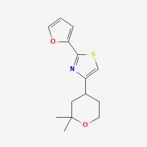 4-(2,2-Dimethyloxan-4-yl)-2-(furan-2-yl)-1,3-thiazole