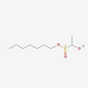 (Heptyloxy)(1-hydroxyethyl)oxophosphanium