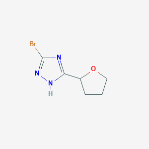 3-bromo-5-(tetrahydrofuran-2-yl)-1H-1,2,4-triazole