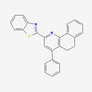 molecular formula C26H18N2S B14398120 Benzo[h]quinoline, 2-(2-benzothiazolyl)-5,6-dihydro-4-phenyl- CAS No. 88047-20-5