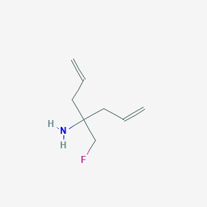 molecular formula C8H14FN B1439814 [1-烯丙基-1-(氟甲基)丁-3-烯-1-基]胺 CAS No. 1228552-19-9