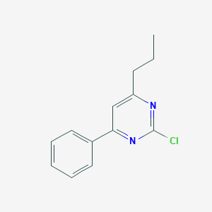 molecular formula C13H13ClN2 B14398142 2-Chloro-4-phenyl-6-propylpyrimidine CAS No. 89967-23-7