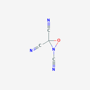 molecular formula C4N4O B14398145 Oxaziridine-2,3,3-tricarbonitrile CAS No. 88673-06-7