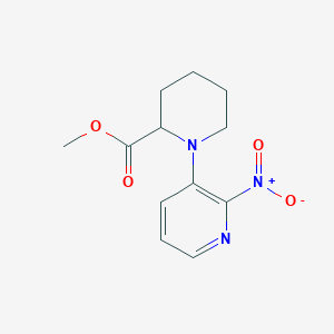 molecular formula C12H15N3O4 B14398147 Methyl 1-(2-nitropyridin-3-yl)piperidine-2-carboxylate CAS No. 89860-71-9