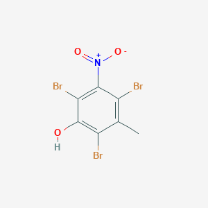 molecular formula C7H4Br3NO3 B14398150 2,4,6-Tribromo-3-methyl-5-nitrophenol CAS No. 89444-76-8