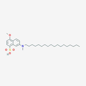 molecular formula C30H49NO4S B14398161 4-Methoxy-7-[methyl(octadecyl)amino]naphthalene-1-sulfonic acid CAS No. 88290-22-6