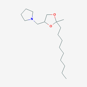 molecular formula C18H35NO2 B14398172 1-[(2-Methyl-2-nonyl-1,3-dioxolan-4-YL)methyl]pyrrolidine CAS No. 89857-76-1