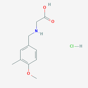 molecular formula C11H16ClNO3 B14398180 2-[(4-Methoxy-3-methylphenyl)methylamino]acetic acid;hydrochloride CAS No. 88720-20-1