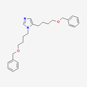 molecular formula C25H32N2O2 B14398191 1,5-Bis[4-(benzyloxy)butyl]-1H-imidazole CAS No. 89882-45-1