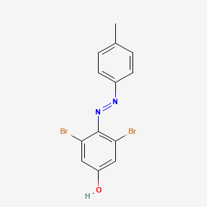 molecular formula C13H10Br2N2O B14398198 3,5-Dibromo-4-[2-(4-methylphenyl)hydrazinylidene]cyclohexa-2,5-dien-1-one CAS No. 88210-35-9