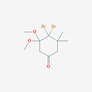 4,4-Dibromo-3,3-dimethoxy-5,5-dimethylcyclohexan-1-one