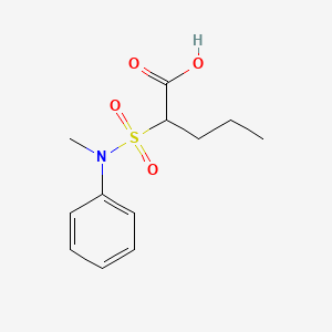 molecular formula C12H17NO4S B14398220 2-[Methyl(phenyl)sulfamoyl]pentanoic acid CAS No. 87712-33-2