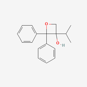 molecular formula C18H20O2 B14398228 2,2-Diphenyl-3-(propan-2-yl)oxetan-3-ol CAS No. 89867-84-5