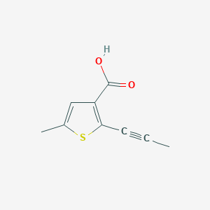 5-Methyl-2-(prop-1-yn-1-yl)thiophene-3-carboxylic acid