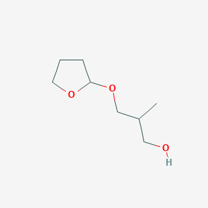 molecular formula C8H16O3 B14398243 2-Methyl-3-[(oxolan-2-yl)oxy]propan-1-ol CAS No. 88628-78-8