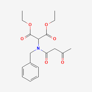 molecular formula C18H23NO6 B14398257 Diethyl [benzyl(3-oxobutanoyl)amino]propanedioate CAS No. 86489-52-3