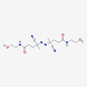 molecular formula C16H26N6O4 B14398259 4,4'-[(E)-Diazenediyl]bis[4-cyano-N-(2-hydroxyethyl)pentanamide] CAS No. 88190-84-5