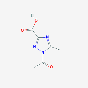 molecular formula C6H7N3O3 B14398263 1-Acetyl-5-methyl-1H-1,2,4-triazole-3-carboxylic acid CAS No. 88513-02-4