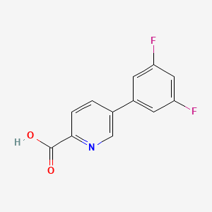 molecular formula C12H7F2NO2 B1439828 5-(3,5-Difluorophenyl)picolinic acid CAS No. 1225738-20-4